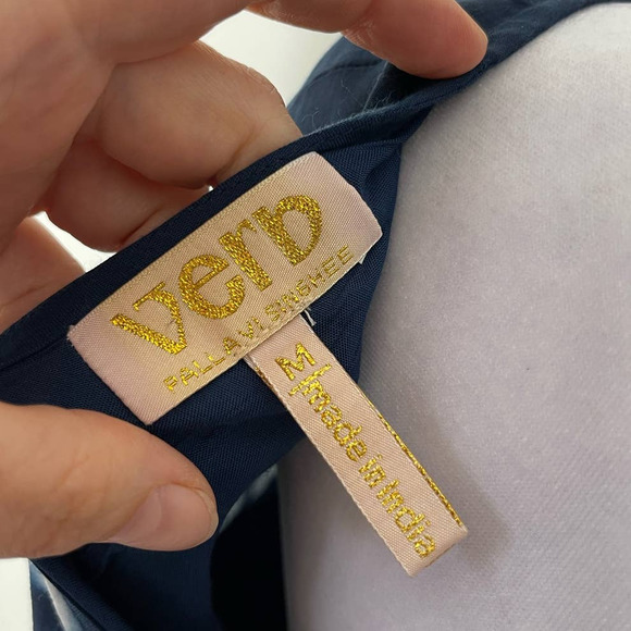 Anthropologie Verb by Pallavi Singhee Blue White Tie Dye Dress size Medium - Picture 12 of 14